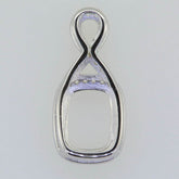 14K White Gold Semi Mount Pendant Setting Cushion CU 9x7mm GTL20273P14KW - Syzjewelry